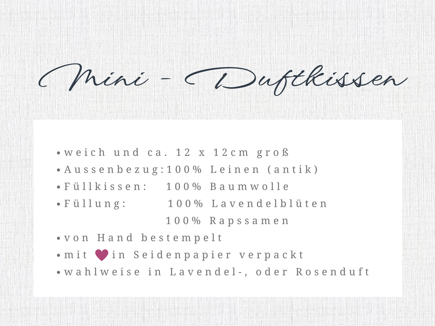 Mini Duftkissen Lavendelkissen