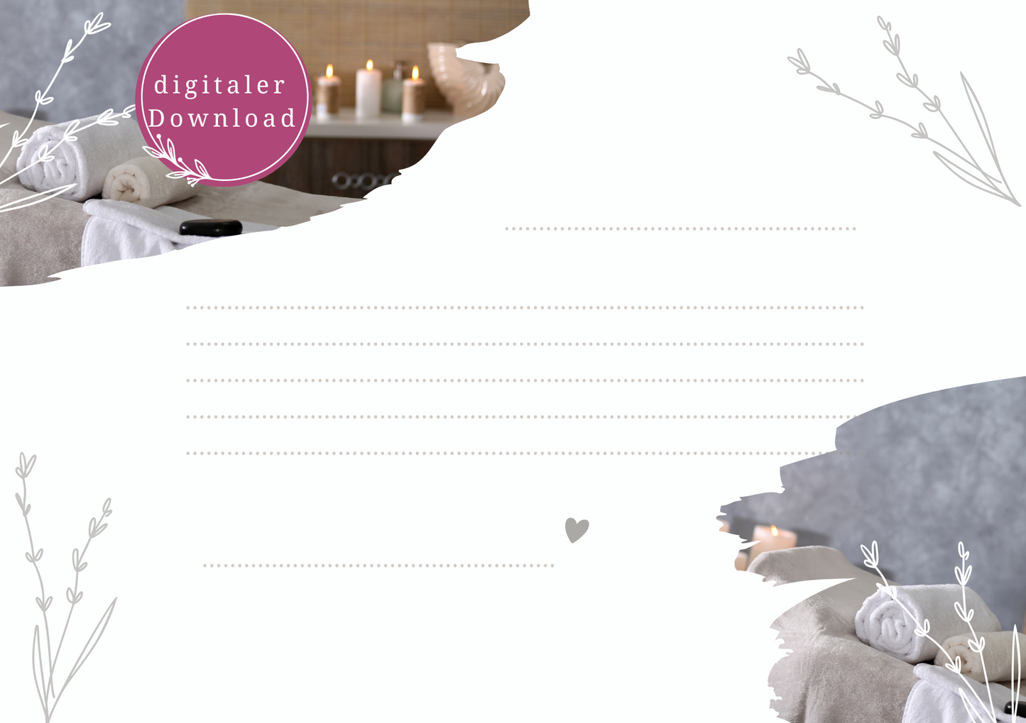 Wellness Gutschein zum ausdrucken, Massage Gutschein für ein Wellness Wochenende, last minute Geschenk Gutschein Weihnachten, Gutschein Spa