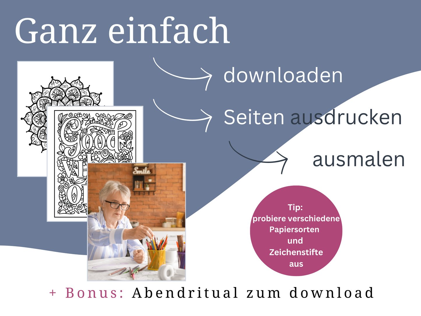 Digitales Malbuch Mandalas für Erwachsene zum ausdrucken | 40 Mandala Malvorlagen zum ausmalen