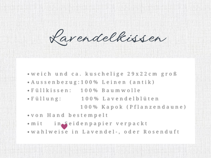 Dufkissen Lavendel | Lavendelkissen zum schlafen, Gr. L