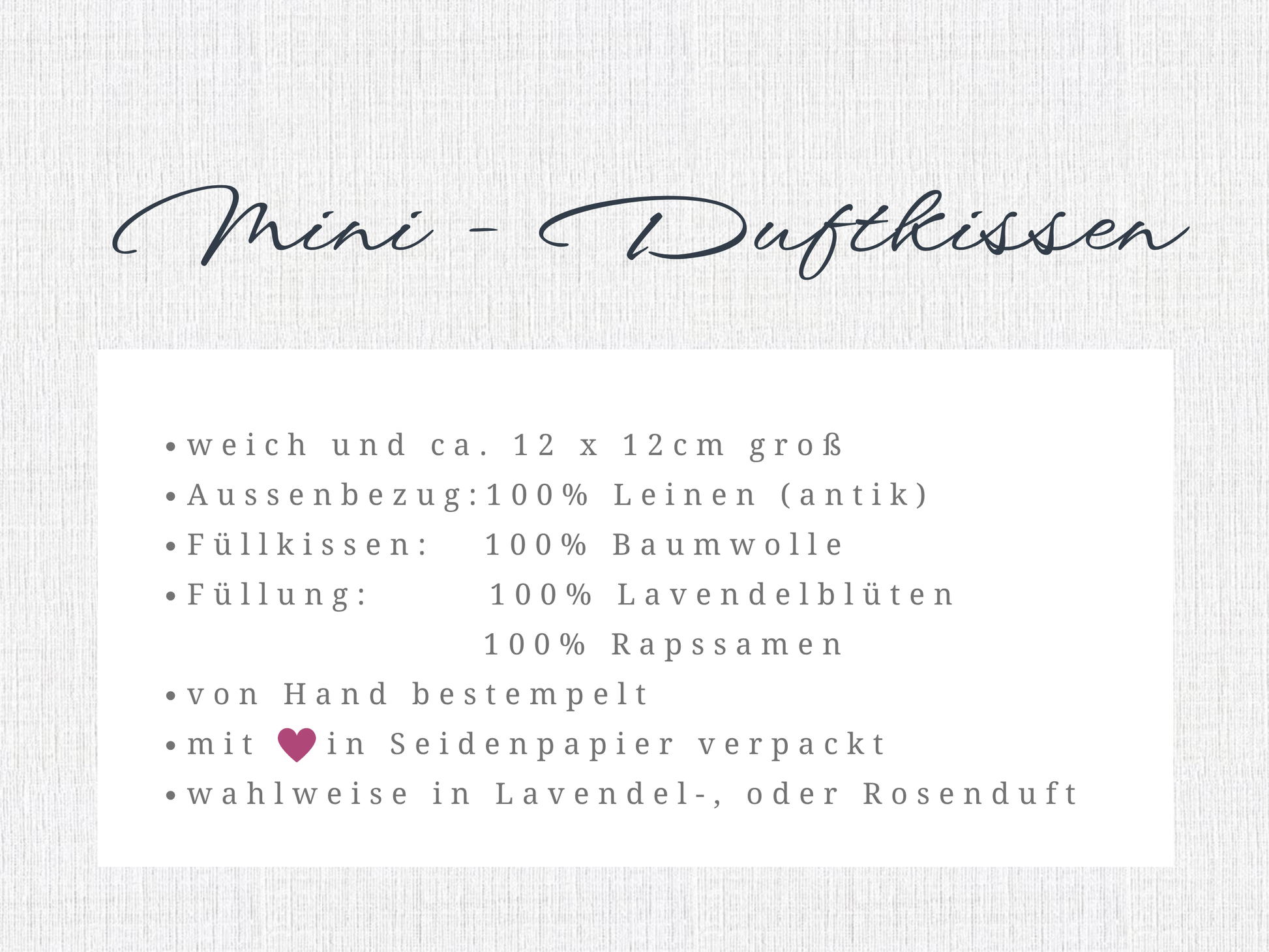 Mini Duftkissen Lavendelkissen