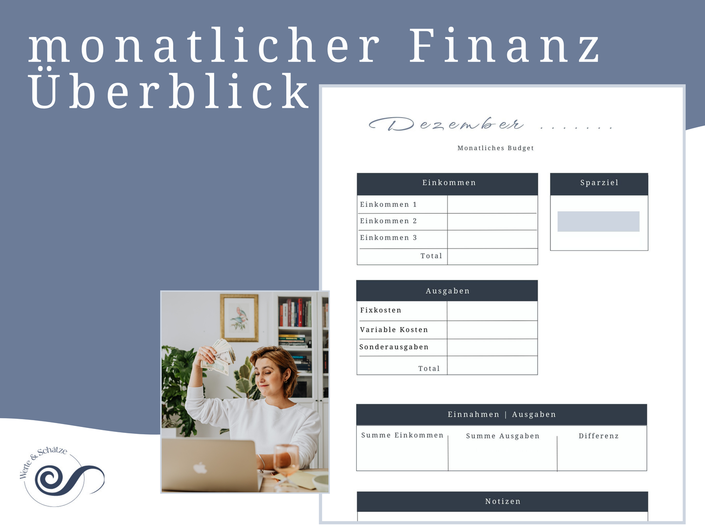 monatlicher Budget Planer deutsch zum ausdrucken, Finanzübersicht, Haushaltsplan, Einnahmen Ausgaben Übersicht, Sparchallenge, Finanzplan