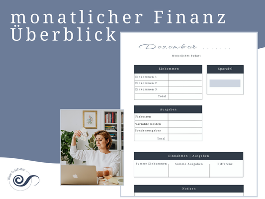 monatlicher Budget Planer deutsch zum ausdrucken, Finanzübersicht, Haushaltsplan, Einnahmen Ausgaben Übersicht, Sparchallenge, Finanzplan