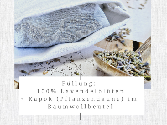 Lavendelkissen zum schlafen | Entspannungskissen Lavendelblüten | Dufkissen Lavendel Gr. L