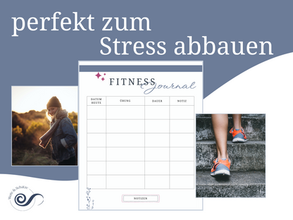 Workout Planer | Trainingsplan Fitnesstagebuch zum ausdrucken | Sportplan | Fitnessplaner