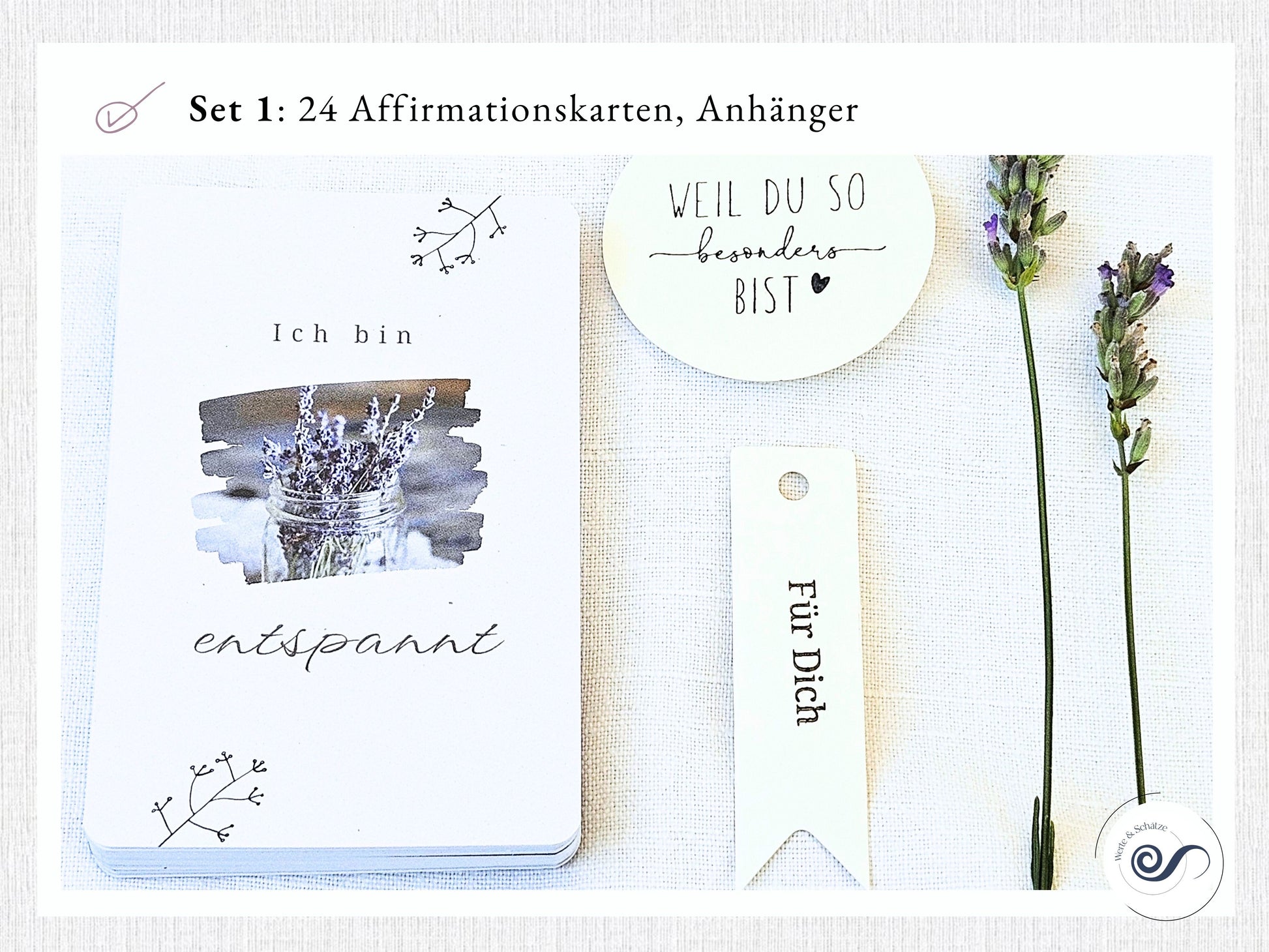 Affirmationskarten, 24 Mutmach Karten, Set 1