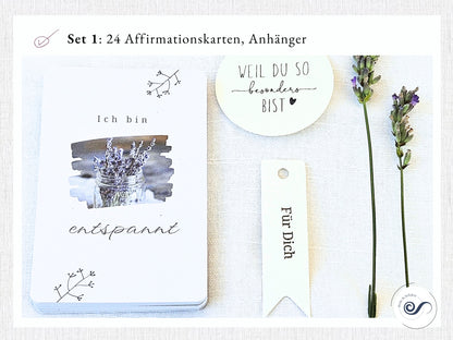 Affirmationskarten, 24 Mutmach Karten, Set 1