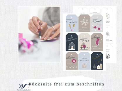 Geschenkanhänger Weihnachten druckbar |  2 Motive