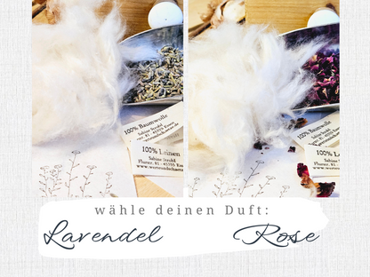 Lavendelkissen zum schlafen | Entspannungskissen Lavendelblüten | Dufkissen Lavendel Gr. L