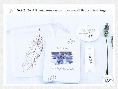 Affirmationskarten, 24 Mutmach Karten, Set 2