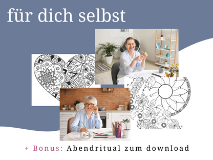 Digitales Malbuch Mandalas für Erwachsene zum ausdrucken | 40 Mandala Malvorlagen zum ausmalen