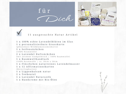 Wellness Box Lavendel, Self care Box, Beauty Box Frauen Gr. L