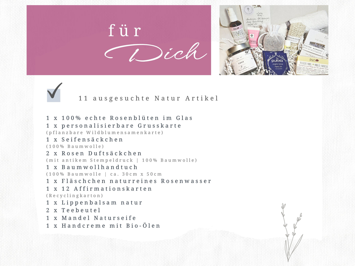 Wellness Box Rose, Self care Box, Beauty Box Frauen, Gr. L