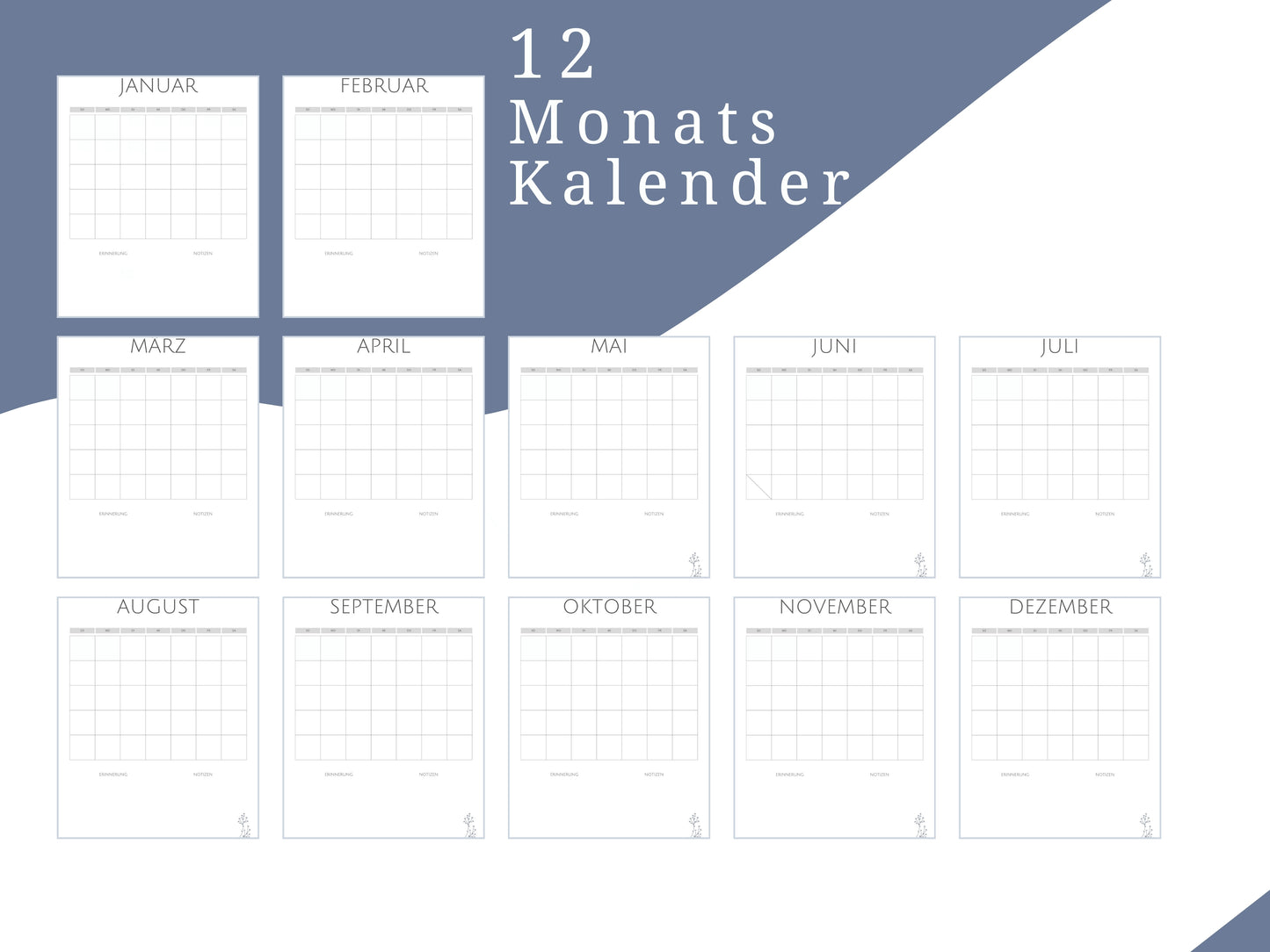 Selbstfürsorge Planer Set, Jahresplaner Bundle mit 141 Seiten zum ausdrucken inkl. u.a. Affirmationskarten Erwachsene, Mandala Malvorlagen