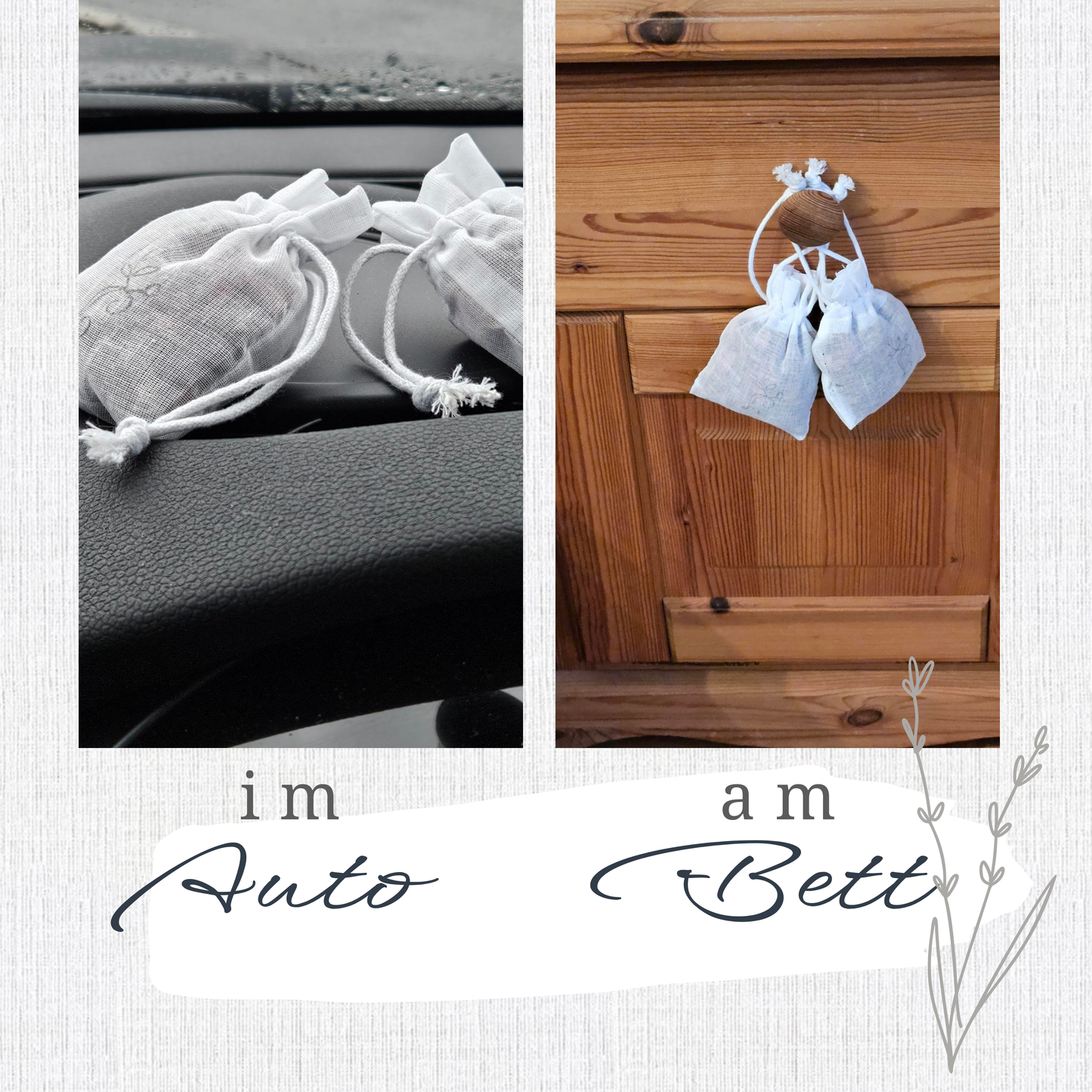 Lavendelsäckchen 2Stk | Duftsäckcken mit echtem Lavendel