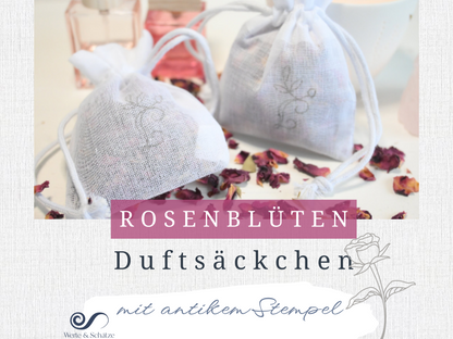 Duftkissen Rose 2Stk | Duftsäckcken mit echten Rosenblättern