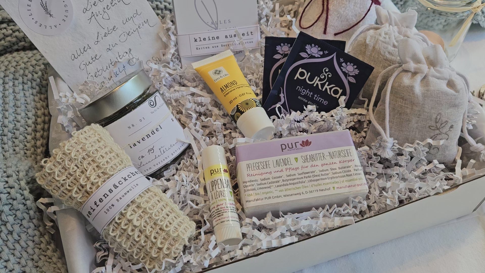 Wellness Geschenkbox, Wellness Box Lavendel, Gr. L, Video